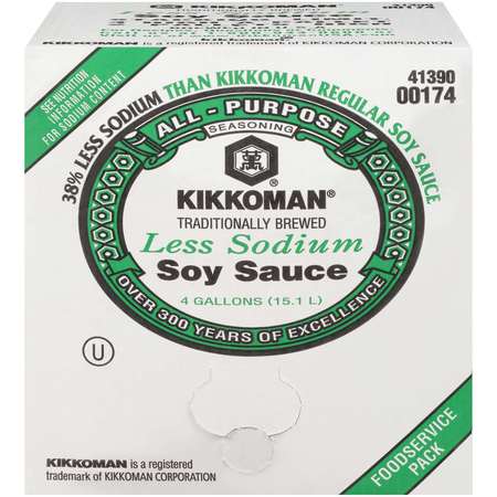 KIKKOMAN Kikkoman Low Sodium Soy Sauce 4 gal. Cube Pack 00174